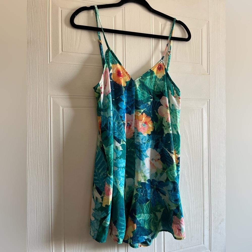 Show Me Your MuMu Tropical Print Beach Rascal Romper